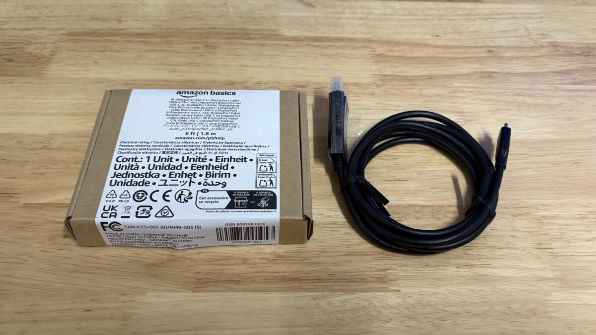 USB-CtoDisplayportケーブル